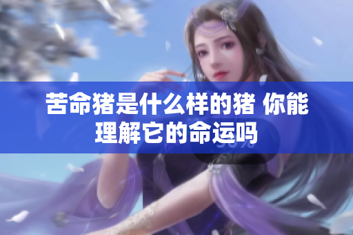 苦命猪是什么样的猪 你能理解它的命运吗