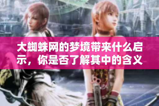 大蜘蛛网的梦境带来什么启示，你是否了解其中的含义呢