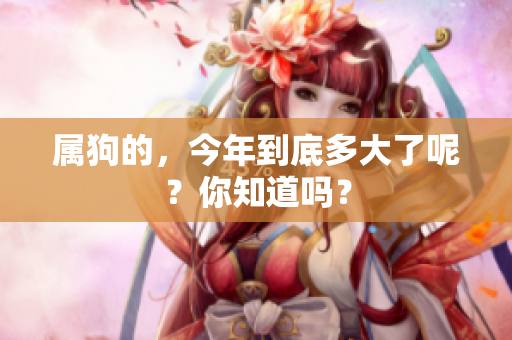 属狗的，今年到底多大了呢？你知道吗？