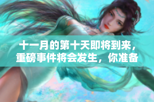 十一月的第十天即将到来，重磅事件将会发生，你准备好了吗