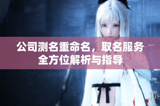公司测名重命名，取名服务全方位解析与指导