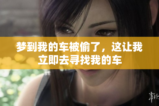 梦到我的车被偷了，这让我立即去寻找我的车
