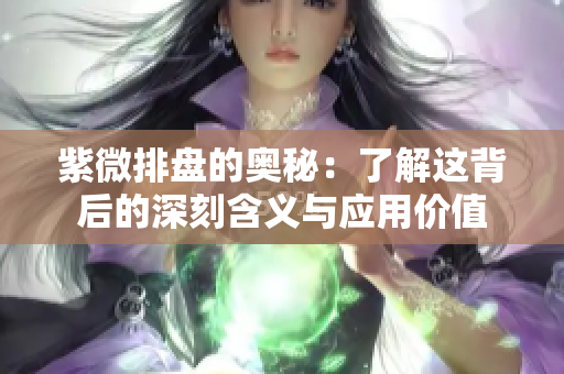 紫微排盘的奥秘：了解这背后的深刻含义与应用价值