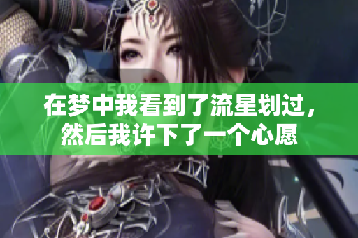 在梦中我看到了流星划过，然后我许下了一个心愿